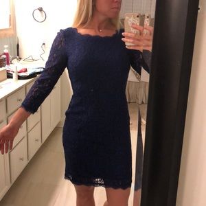 Adrianna Papel Purple Lace Dress